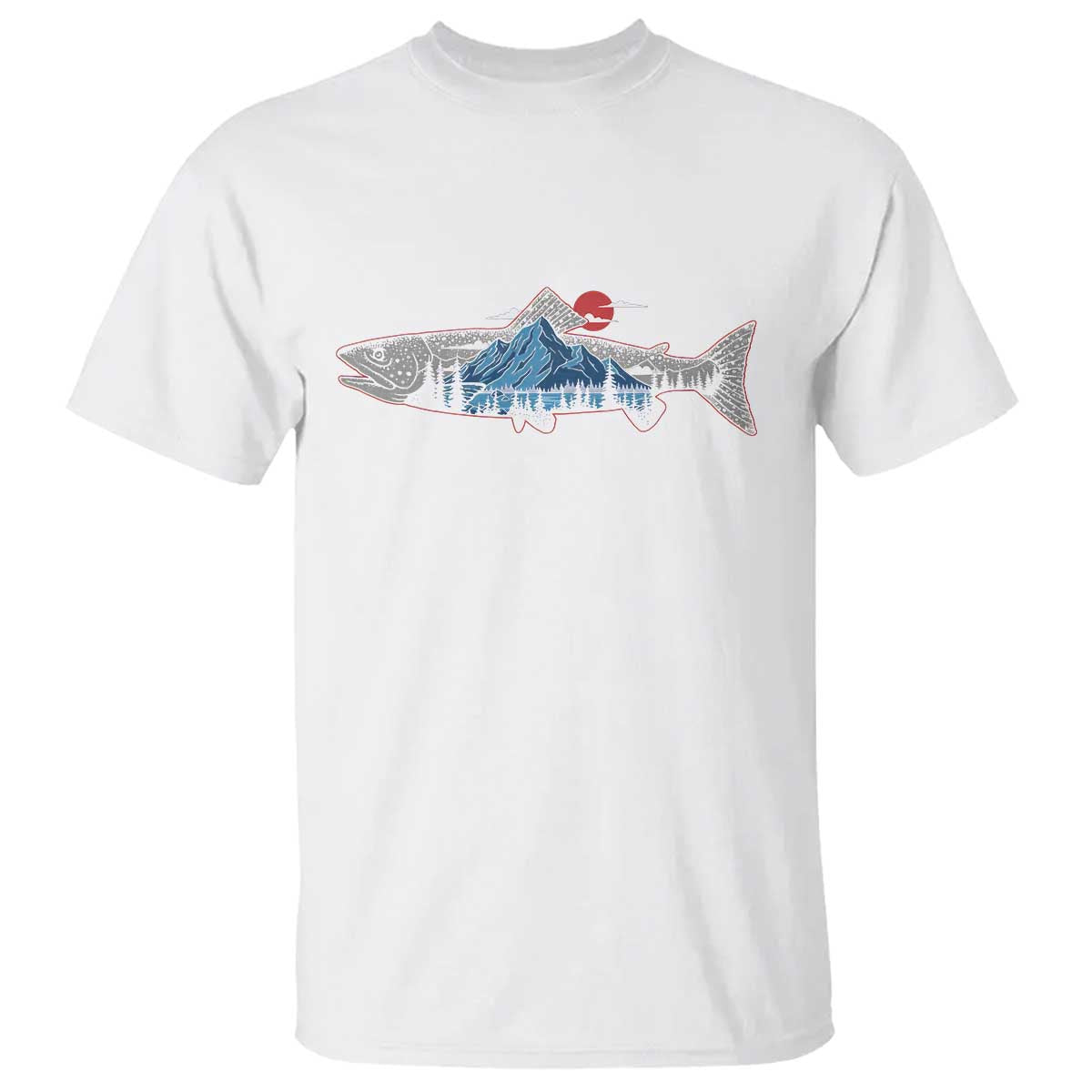 Trout Fly Fish Nature Montane Forest Fishing Camping T Shirt - Wonder Print Shop