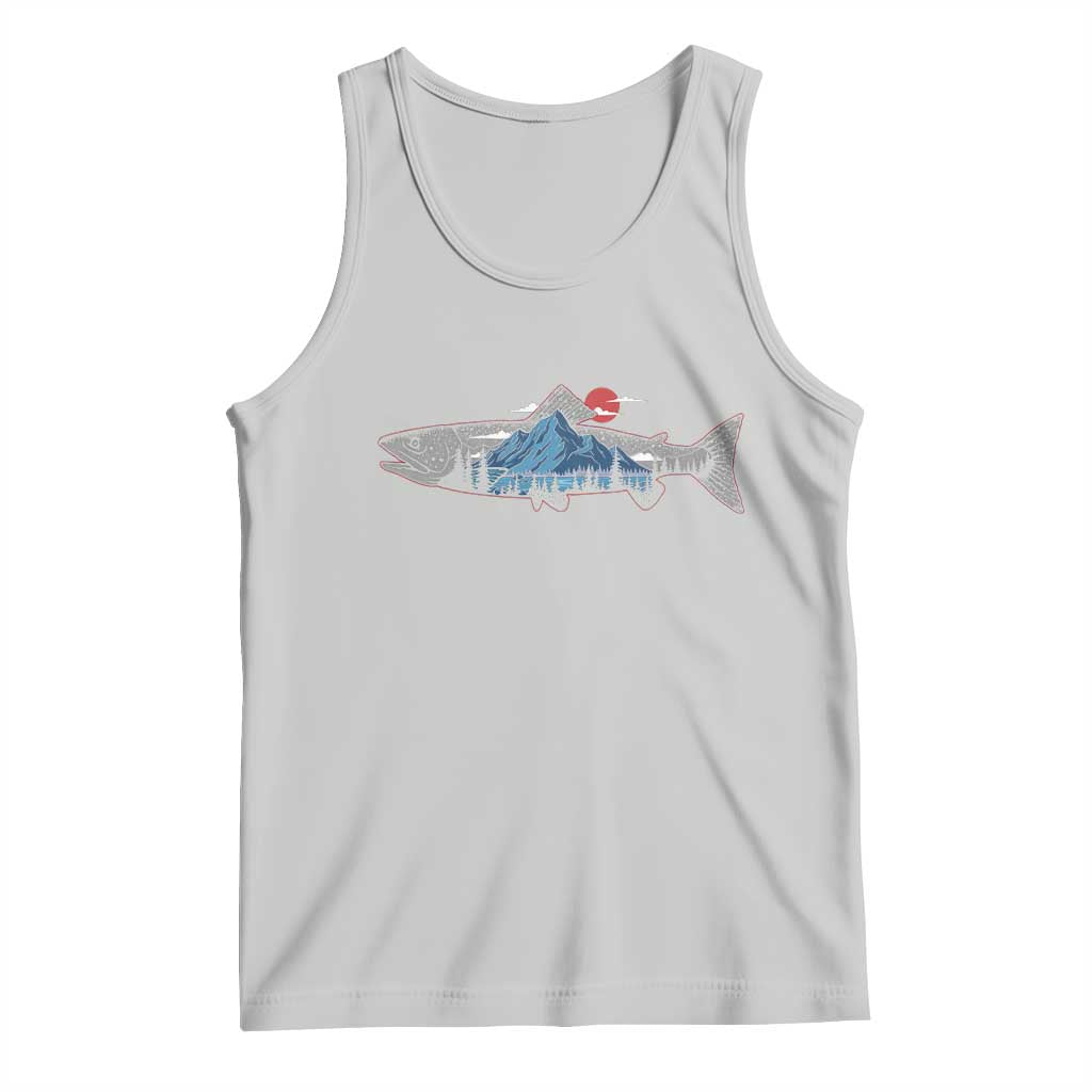 Trout Fly Fish Nature Montane Forest Fishing Camping Tank Top - Wonder Print Shop
