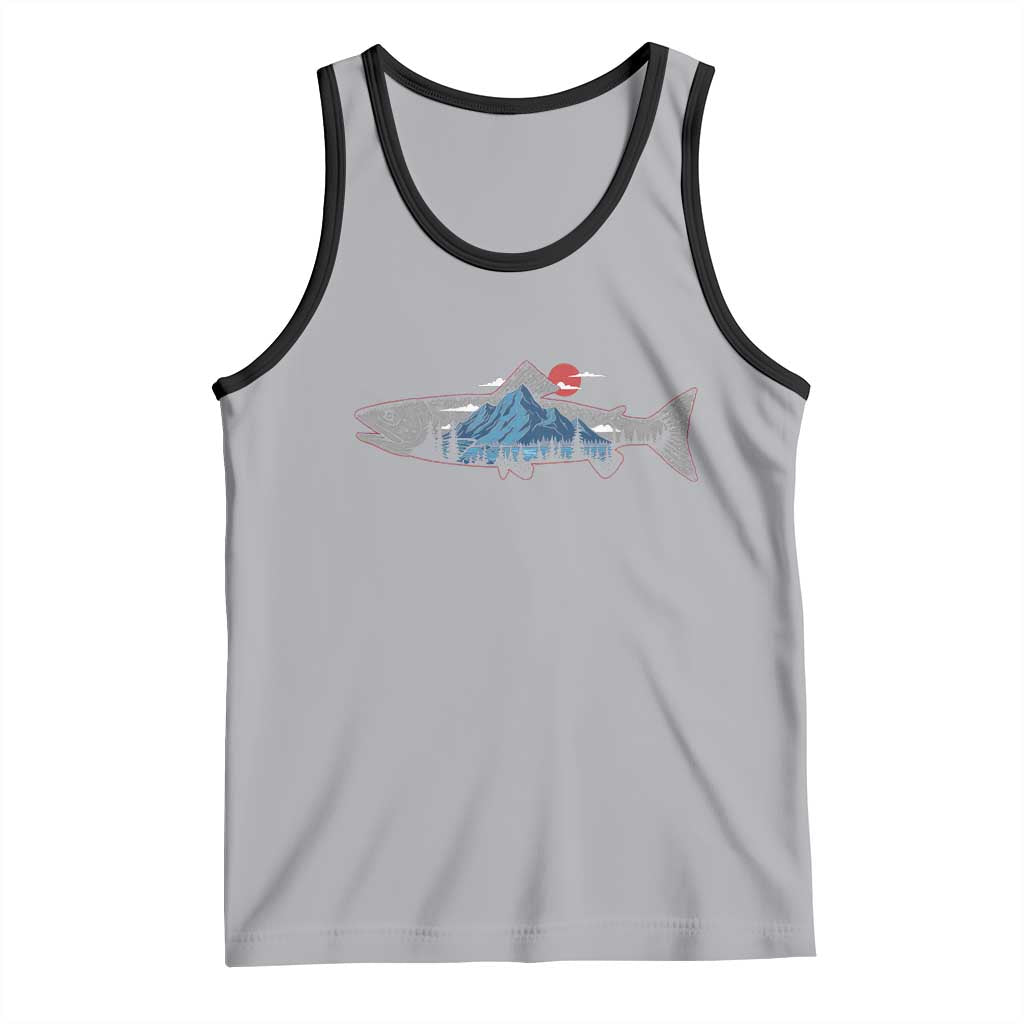 Trout Fly Fish Nature Montane Forest Fishing Camping Tank Top - Wonder Print Shop