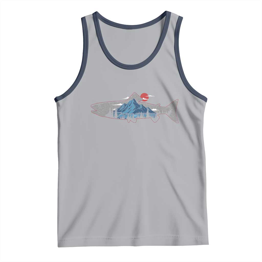 Trout Fly Fish Nature Montane Forest Fishing Camping Tank Top - Wonder Print Shop