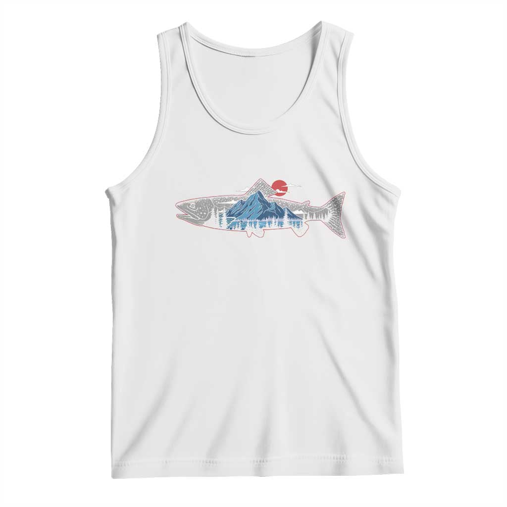 Trout Fly Fish Nature Montane Forest Fishing Camping Tank Top - Wonder Print Shop