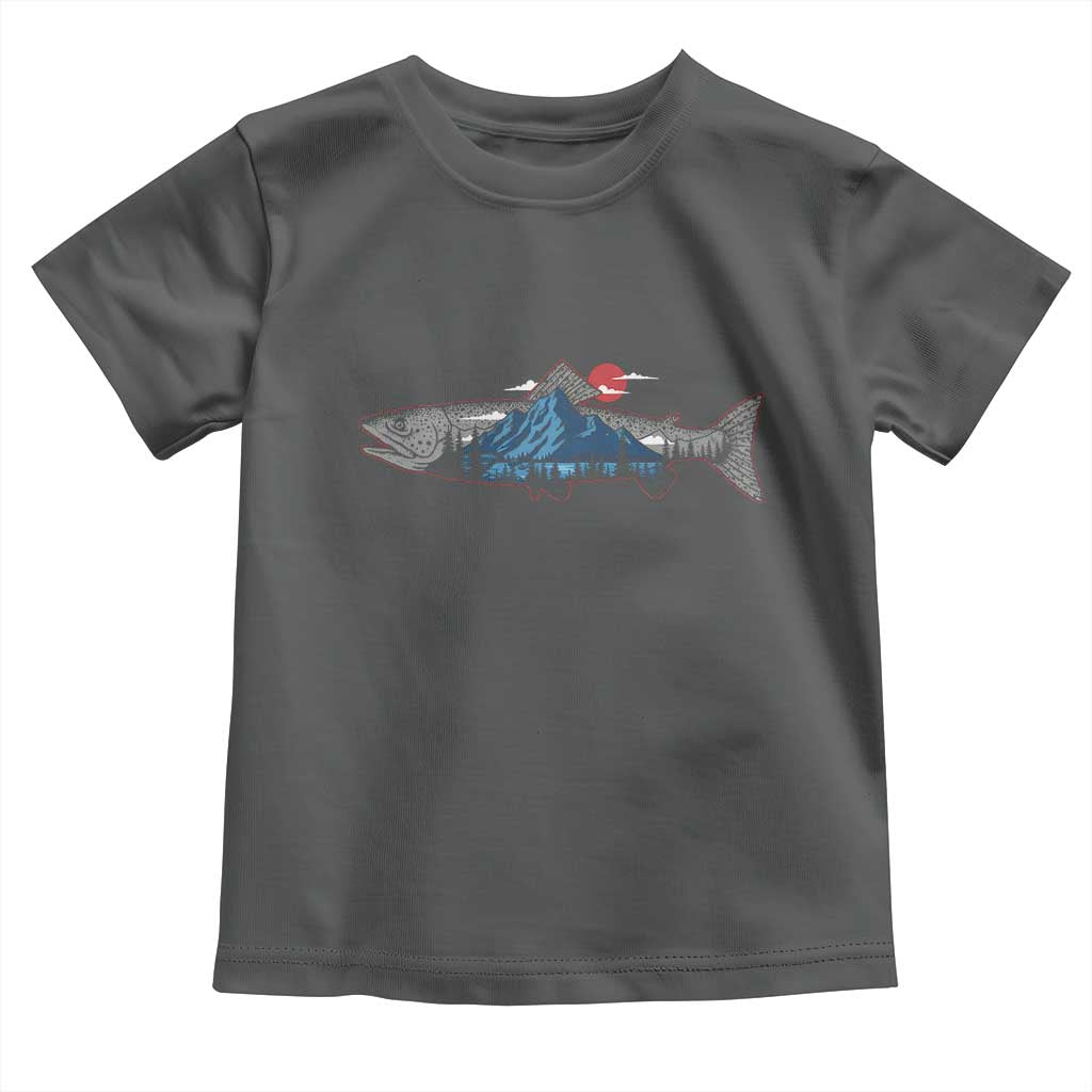 Trout Fly Fish Nature Montane Forest Fishing Camping Toddler T Shirt - Wonder Print Shop