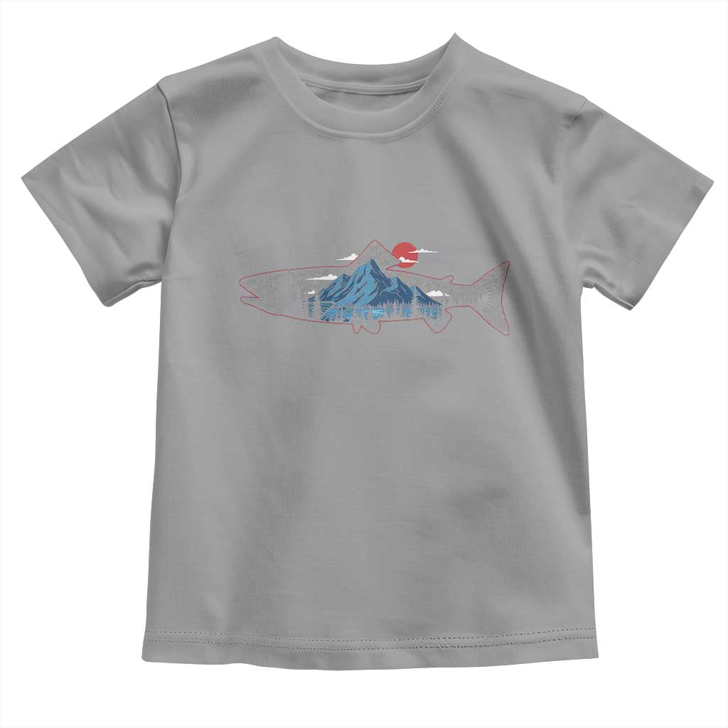 Trout Fly Fish Nature Montane Forest Fishing Camping Toddler T Shirt - Wonder Print Shop