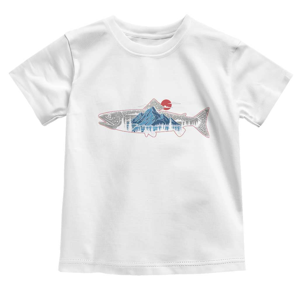 Trout Fly Fish Nature Montane Forest Fishing Camping Toddler T Shirt - Wonder Print Shop