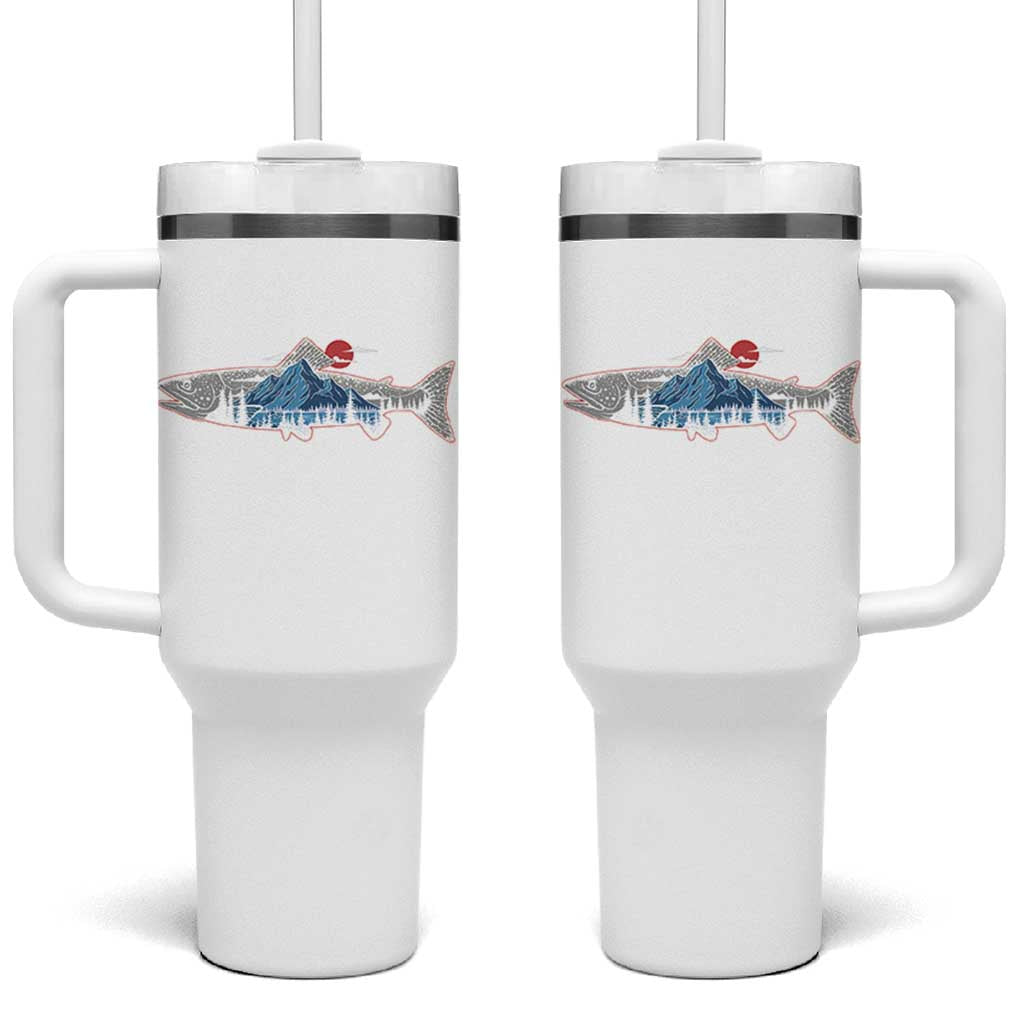 Trout Fly Fish Nature Montane Forest Fishing Camping Tumbler With Handle - Wonder Print Shop