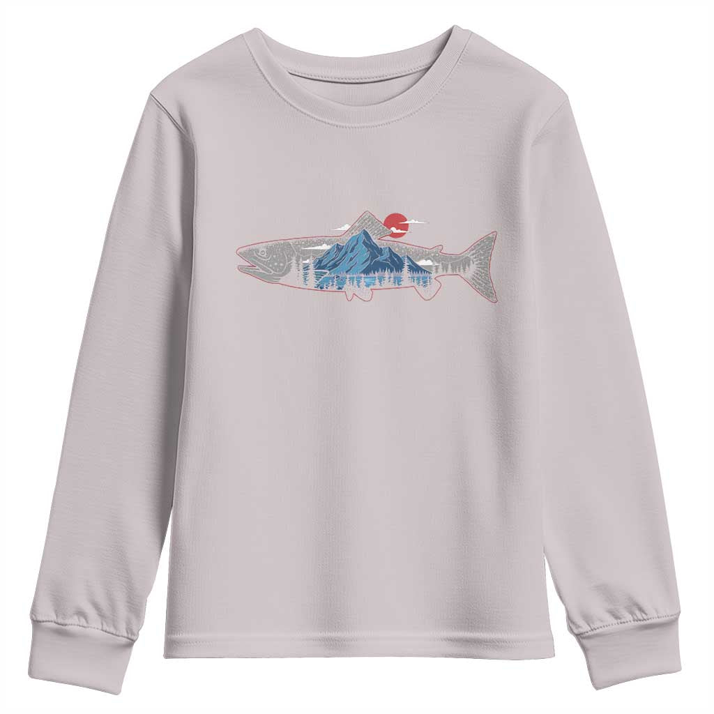 Trout Fly Fish Nature Montane Forest Fishing Camping Youth Sweatshirt - Wonder Print Shop