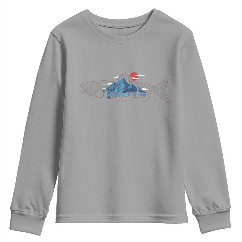 Trout Fly Fish Nature Montane Forest Fishing Camping Youth Sweatshirt - Wonder Print Shop