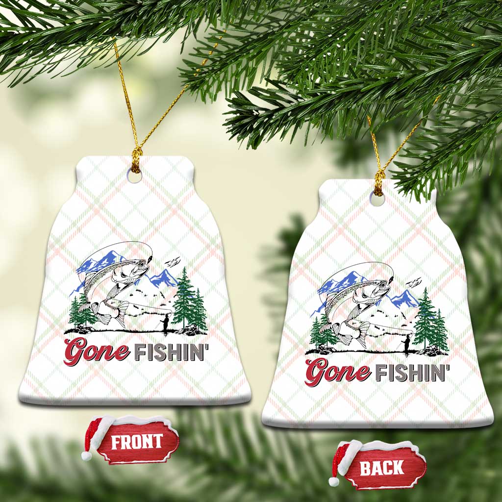 Gone Fishing Ceramic Ornament Trout Fishing Lover Montane Forest - Wonder Print Shop