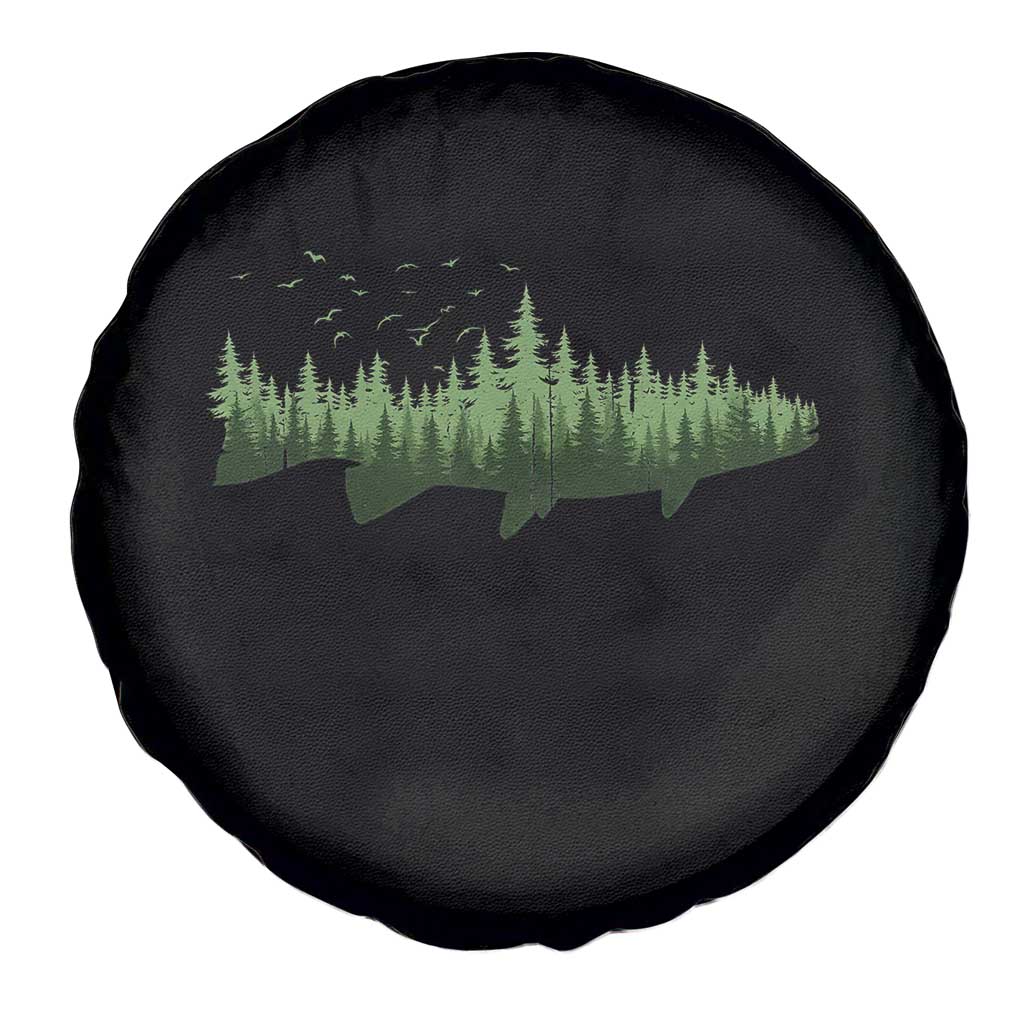 Trout Fly Fishing Outdoor Forest Nature Wildlife Fisherman Spare Tire Cover - Wonder Print Shop