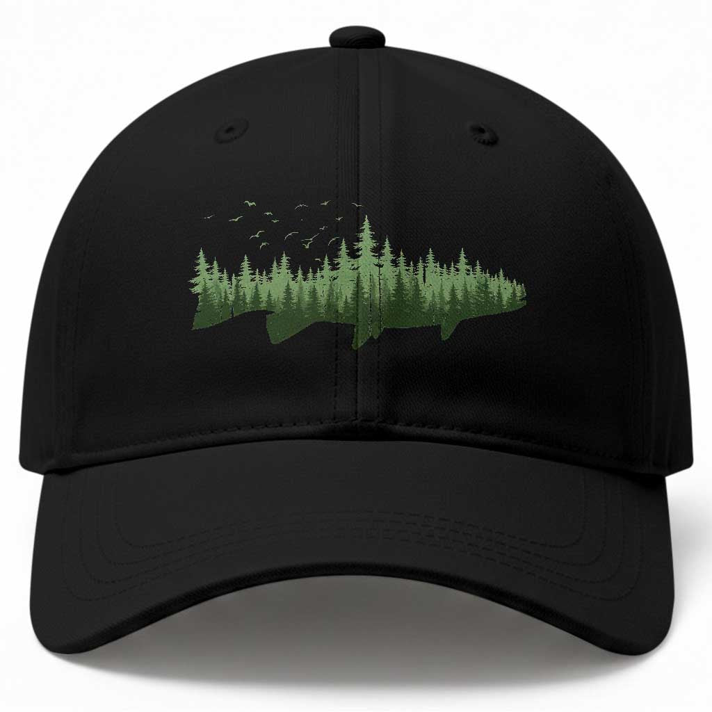 Trout Fly Fishing Outdoor Forest Nature Wildlife Fisherman Baseball Cap