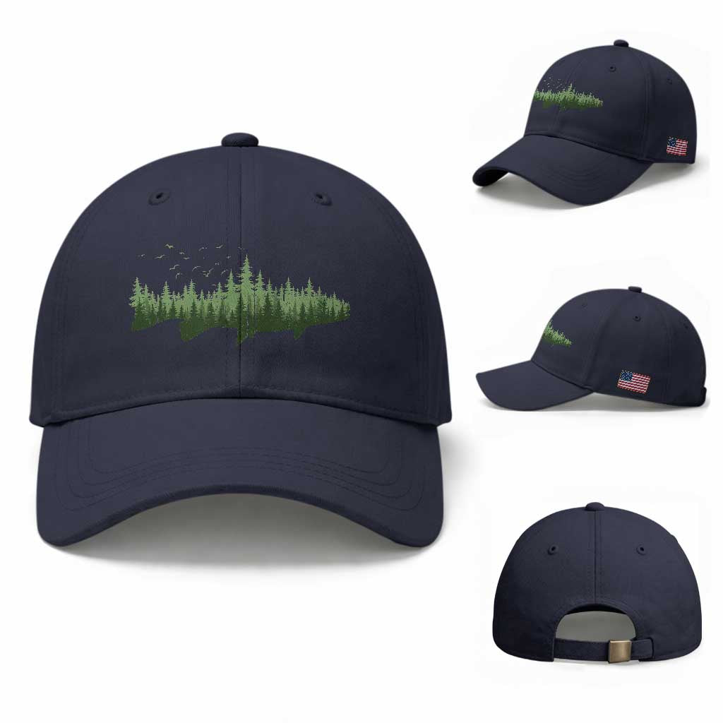 Trout Fly Fishing Outdoor Forest Nature Wildlife Fisherman Baseball Cap