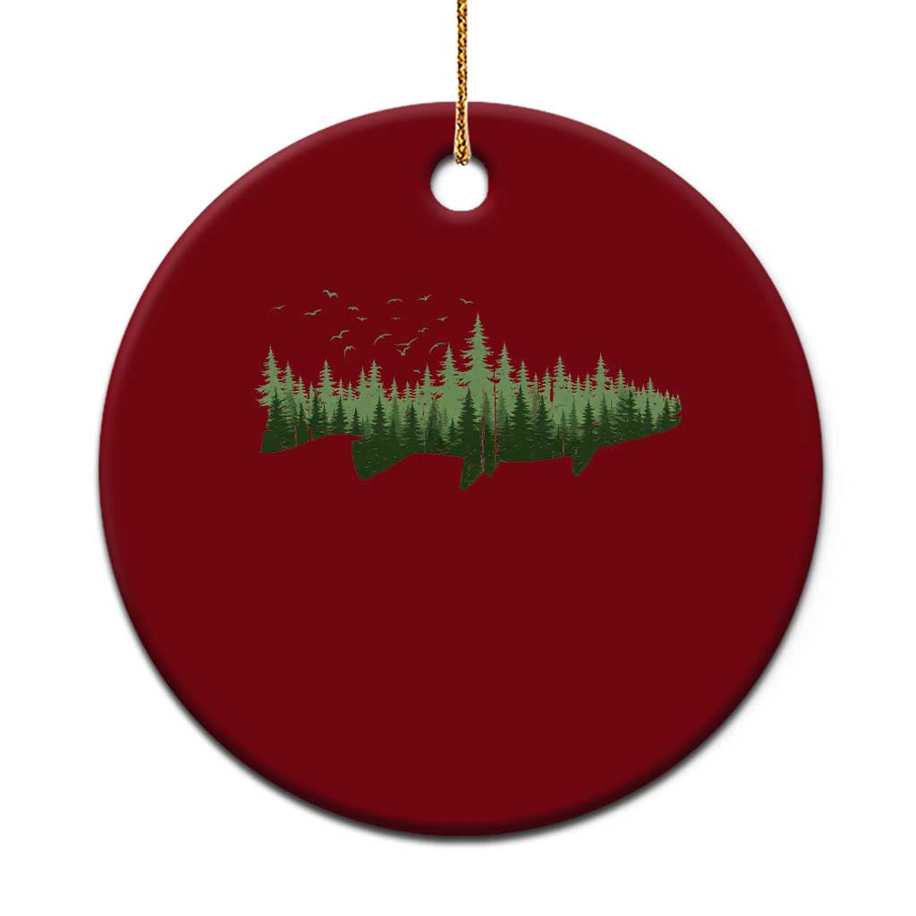 Trout Fly Fishing Outdoor Forest Nature Wildlife Fisherman Ceramic Ornament - Wonder Print Shop