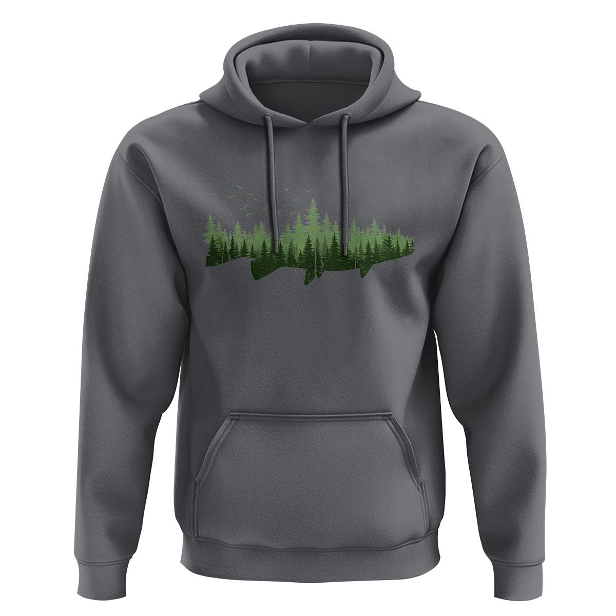 Trout Fly Fishing Outdoor Forest Nature Wildlife Fisherman Hoodie - Wonder Print Shop