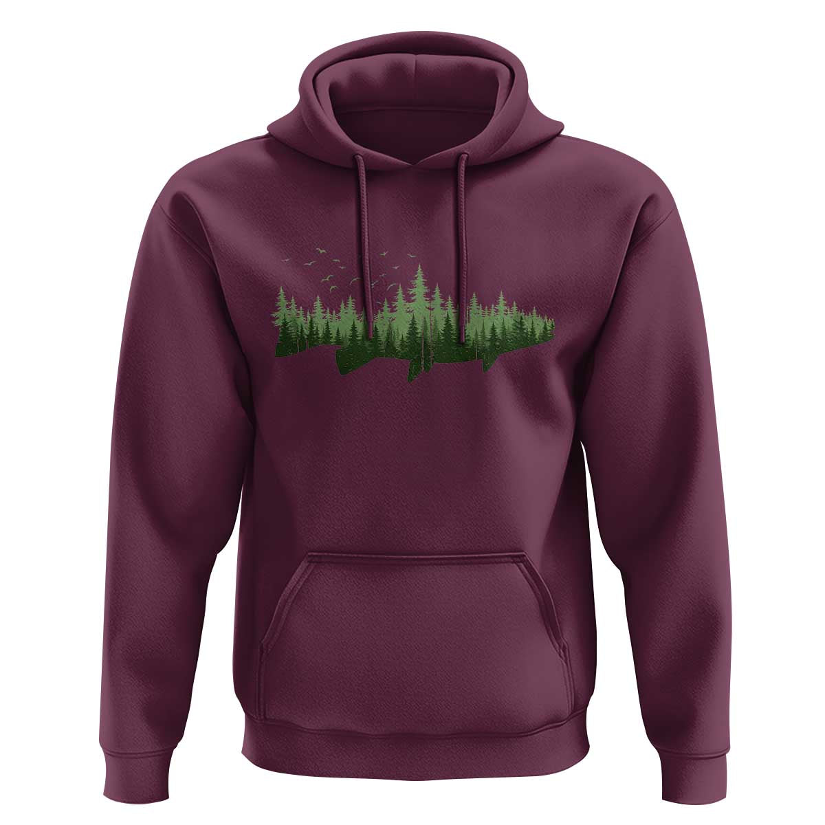 Trout Fly Fishing Outdoor Forest Nature Wildlife Fisherman Hoodie - Wonder Print Shop