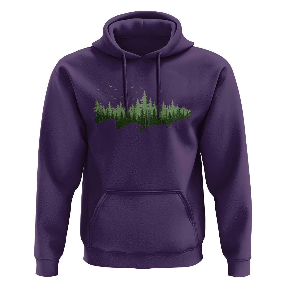 Trout Fly Fishing Outdoor Forest Nature Wildlife Fisherman Hoodie - Wonder Print Shop