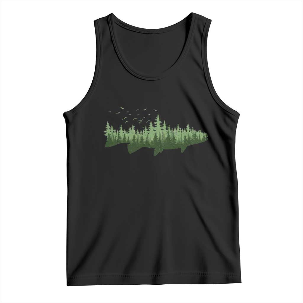 Trout Fly Fishing Outdoor Forest Nature Wildlife Fisherman Tank Top - Wonder Print Shop