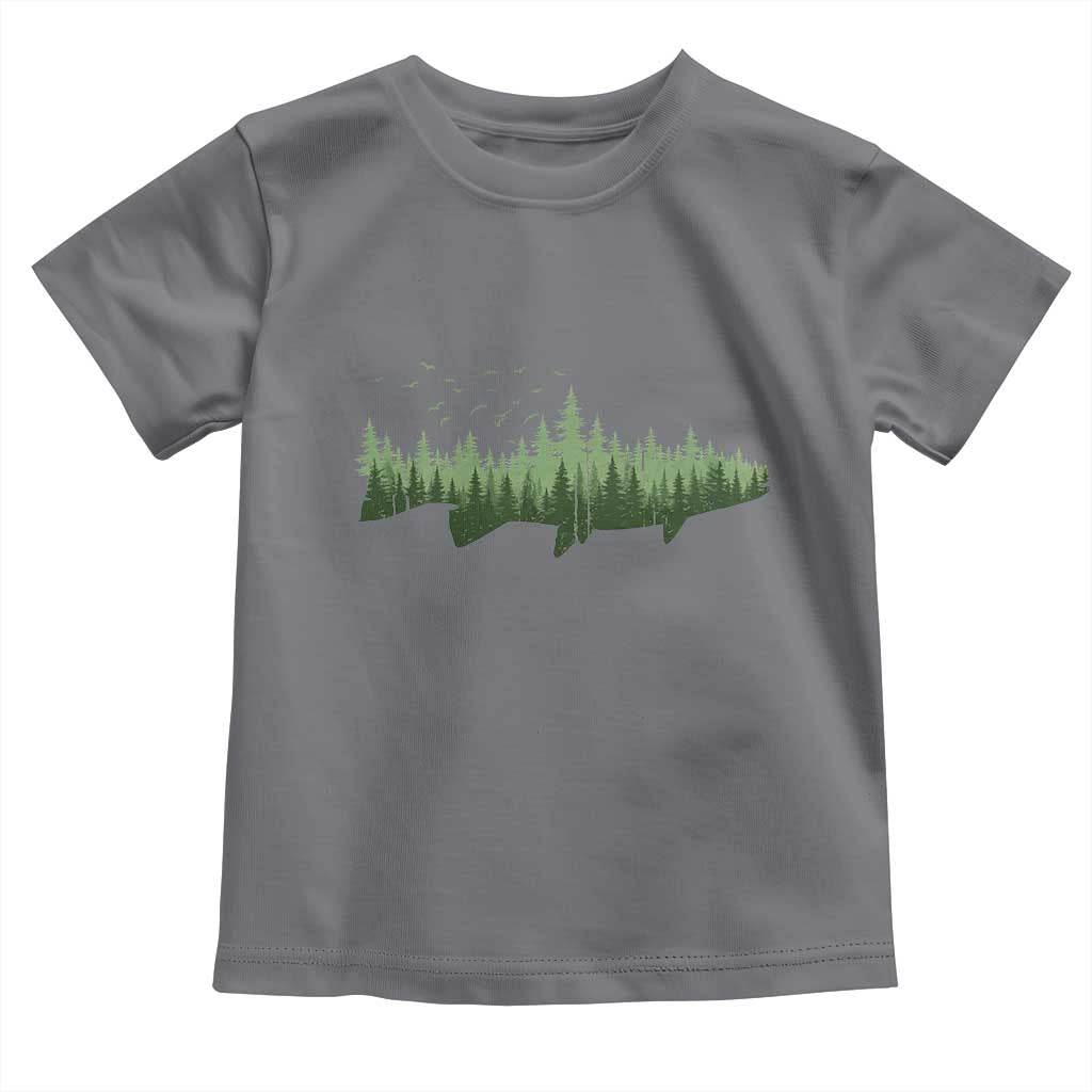 Trout Fly Fishing Outdoor Forest Nature Wildlife Fisherman Toddler T Shirt - Wonder Print Shop