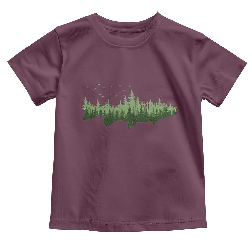 Trout Fly Fishing Outdoor Forest Nature Wildlife Fisherman Toddler T Shirt - Wonder Print Shop