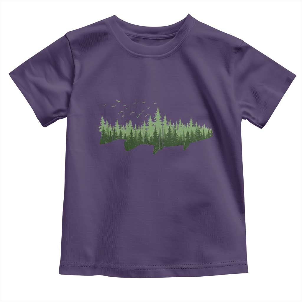 Trout Fly Fishing Outdoor Forest Nature Wildlife Fisherman Toddler T Shirt - Wonder Print Shop