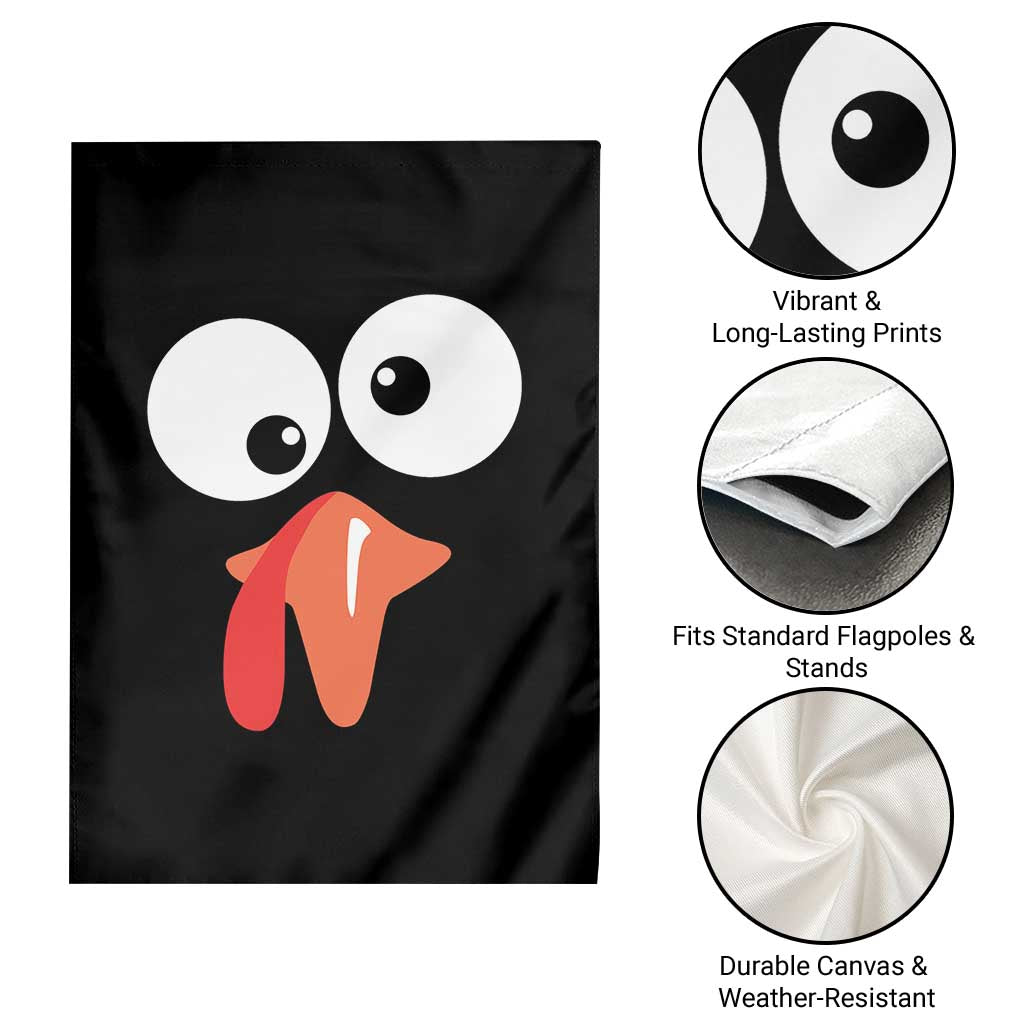 Funny Thanksgiving Garden Flag Silly Turkey Autumn Season - Wonder Print Shop
