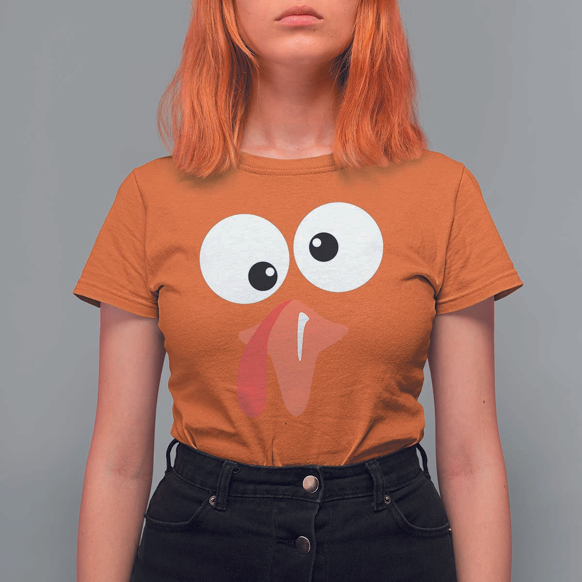 Funny Thanksgiving T Shirt For Women Silly Turkey Autumn Season - Wonder Print Shop