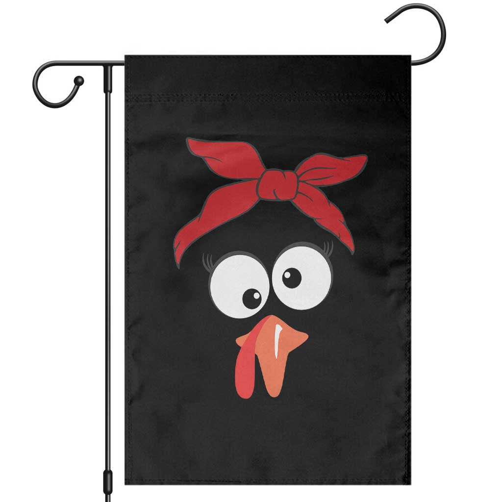 Funny Thanksgiving Garden Flag Silly Turkey Autumn Season Hens Ribbon - Wonder Print Shop