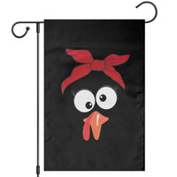 Funny Thanksgiving Garden Flag Silly Turkey Autumn Season Hens Ribbon - Wonder Print Shop