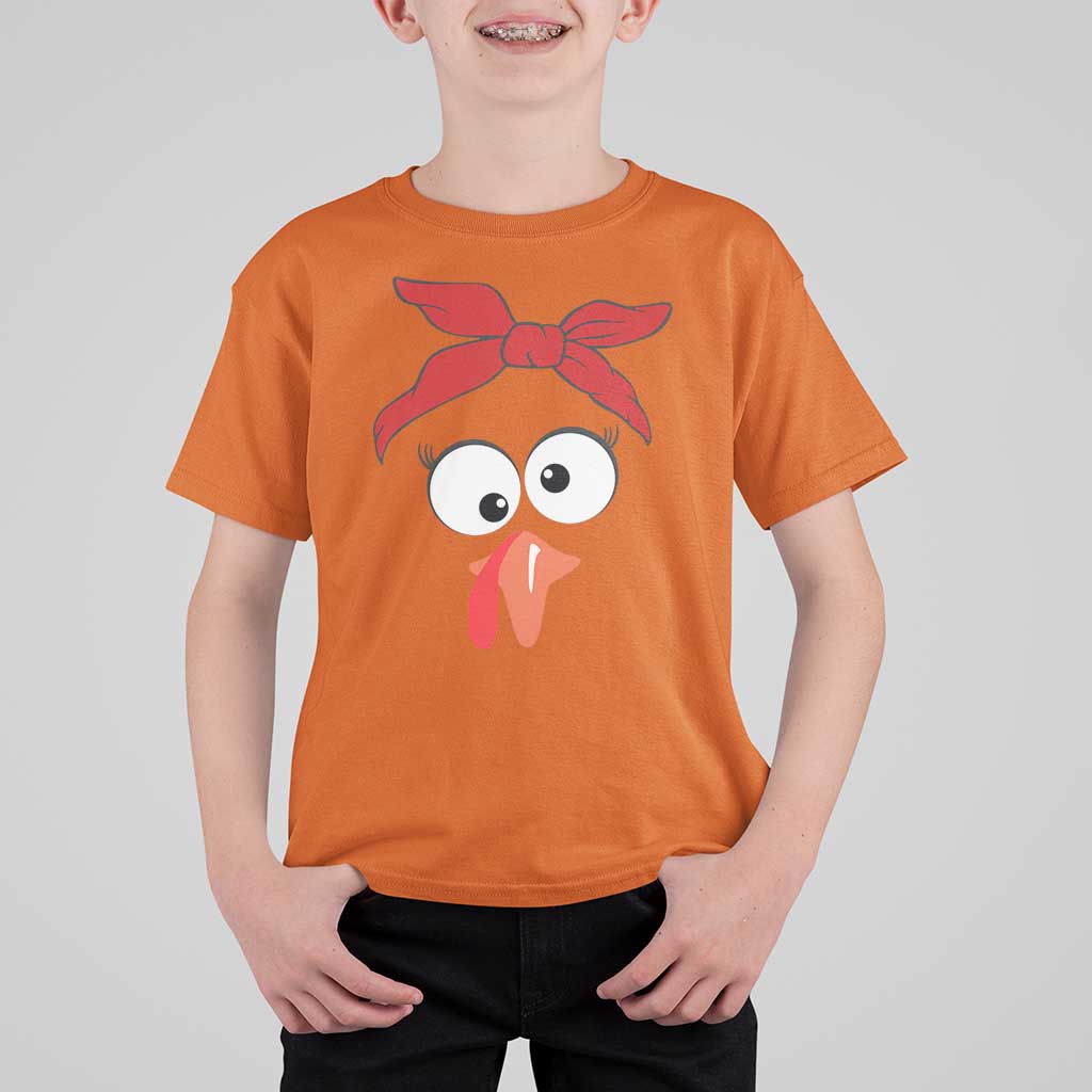 Funny Thanksgiving T Shirt For Kid Silly Turkey Autumn Season Hens Ribbon - Wonder Print Shop