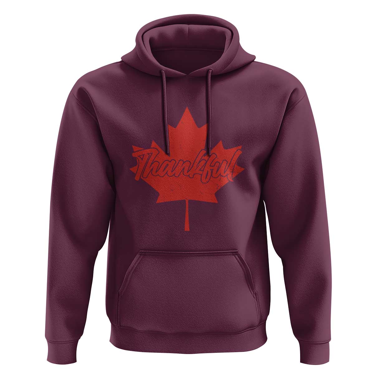 Thanksgiving Day Hoodie Thankful Vintage Maple Leaf Canada - Wonder Print Shop