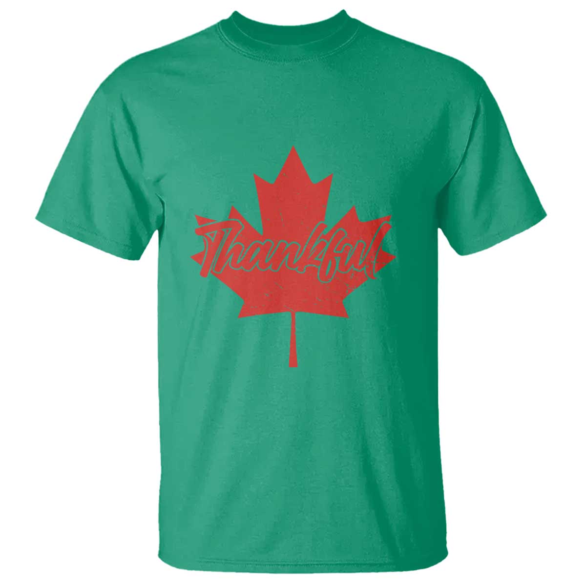 Thanksgiving Day T Shirt Thankful Vintage Maple Leaf Canada - Wonder Print Shop