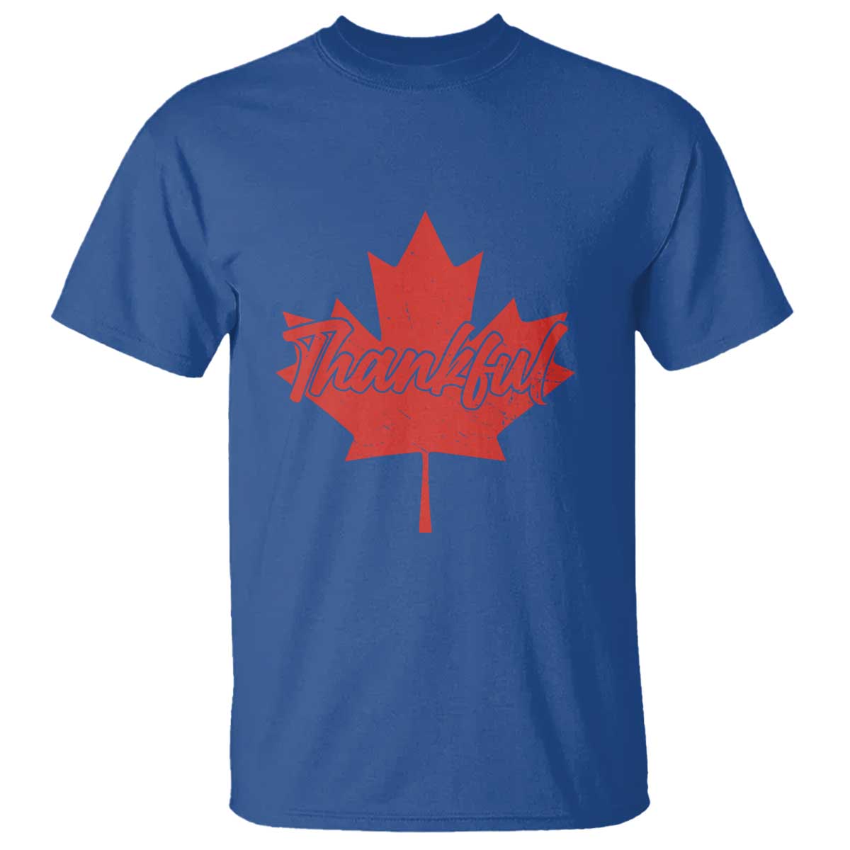 Thanksgiving Day T Shirt Thankful Vintage Maple Leaf Canada - Wonder Print Shop