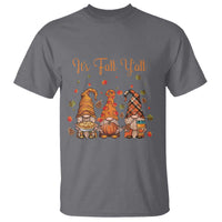 Autumn Season T Shirt It's Fall Y'all Gnomies Thanksgiving Maple Leaf - Wonder Print Shop