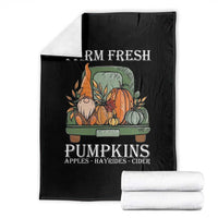 Thanksgiving Throw Blanket Farm Fresh Pumpkins Apples Hayrides Cider Autumn Season - Wonder Print Shop
