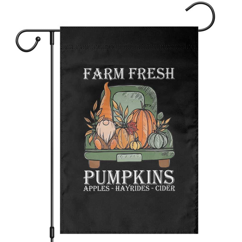 Thanksgiving Garden Flag Farm Fresh Pumpkins Apples Hayrides Cider Autumn Season - Wonder Print Shop