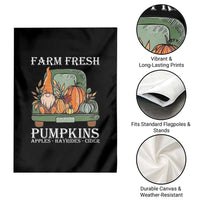 Thanksgiving Garden Flag Farm Fresh Pumpkins Apples Hayrides Cider Autumn Season - Wonder Print Shop