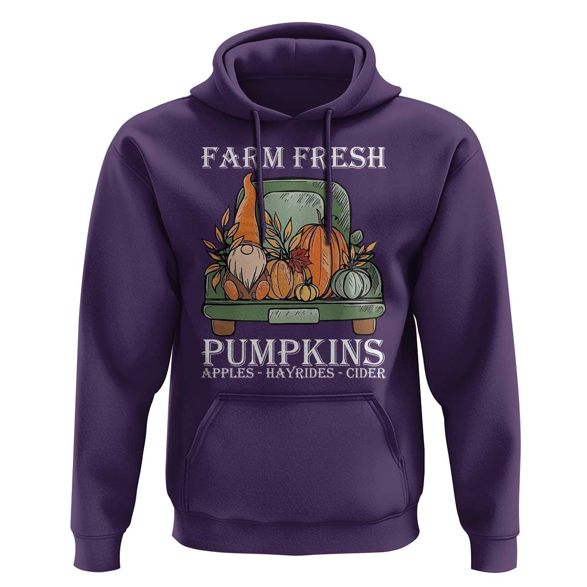 Thanksgiving Hoodie Farm Fresh Pumpkins Apples Hayrides Cider Autumn Season