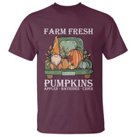 Thanksgiving T Shirt Farm Fresh Pumpkins Apples Hayrides Cider Autumn Season - Wonder Print Shop
