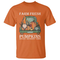 Thanksgiving T Shirt Farm Fresh Pumpkins Apples Hayrides Cider Autumn Season - Wonder Print Shop
