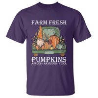 Thanksgiving T Shirt Farm Fresh Pumpkins Apples Hayrides Cider Autumn Season - Wonder Print Shop