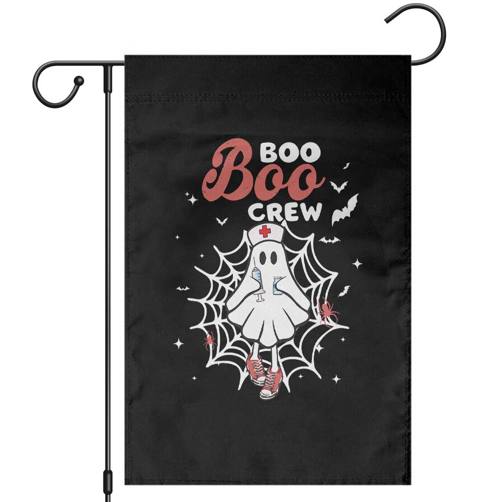 Halloween Nurse Garden Flag Boo Boo Crew Cute Ghost Nursing - Wonder Print Shop