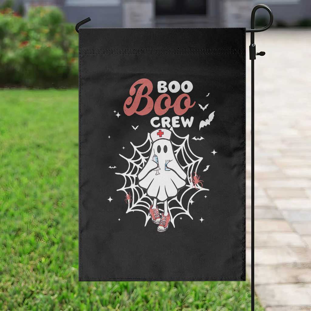 Halloween Nurse Garden Flag Boo Boo Crew Cute Ghost Nursing - Wonder Print Shop