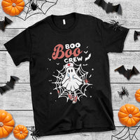 Halloween Nurse T Shirt Boo Boo Crew Cute Ghost Nursing - Wonder Print Shop