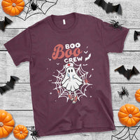 Halloween Nurse T Shirt Boo Boo Crew Cute Ghost Nursing - Wonder Print Shop