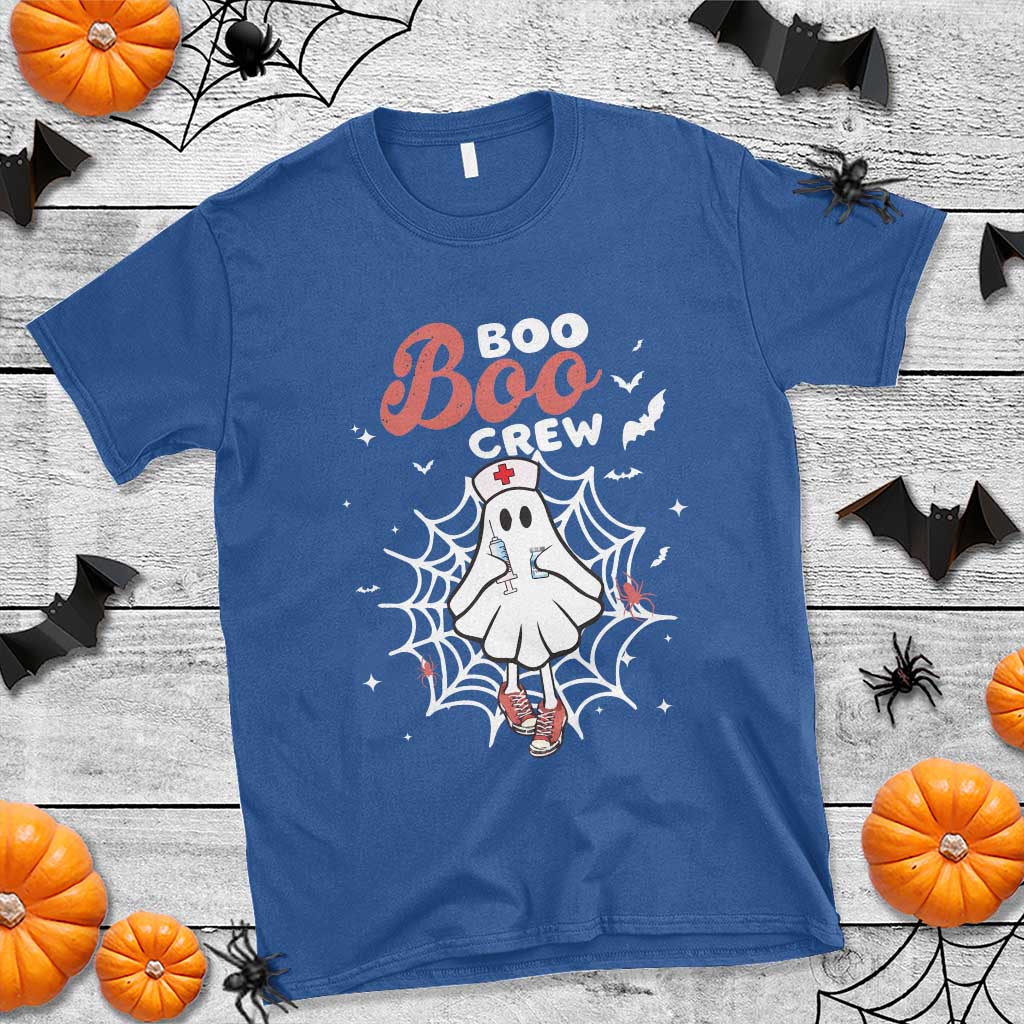 Halloween Nurse T Shirt Boo Boo Crew Cute Ghost Nursing - Wonder Print Shop