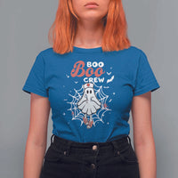 Halloween Nurse T Shirt For Women Boo Boo Crew Cute Ghost Nursing - Wonder Print Shop