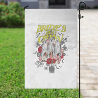 Halloween Bachelorette Party Garden Flag Bride's Boo Crew Ghost Vintage Flower - Wonder Print Shop