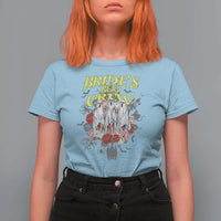 Halloween Bachelorette Party T Shirt For Women Bride's Boo Crew Ghost Vintage Flower - Wonder Print Shop