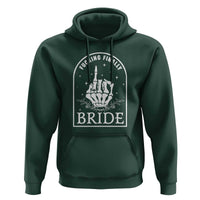Funny Wedding Halloween Hoodie Fucking Finally Bride Skeleton Rings Bachelorette Party - Wonder Print Shop