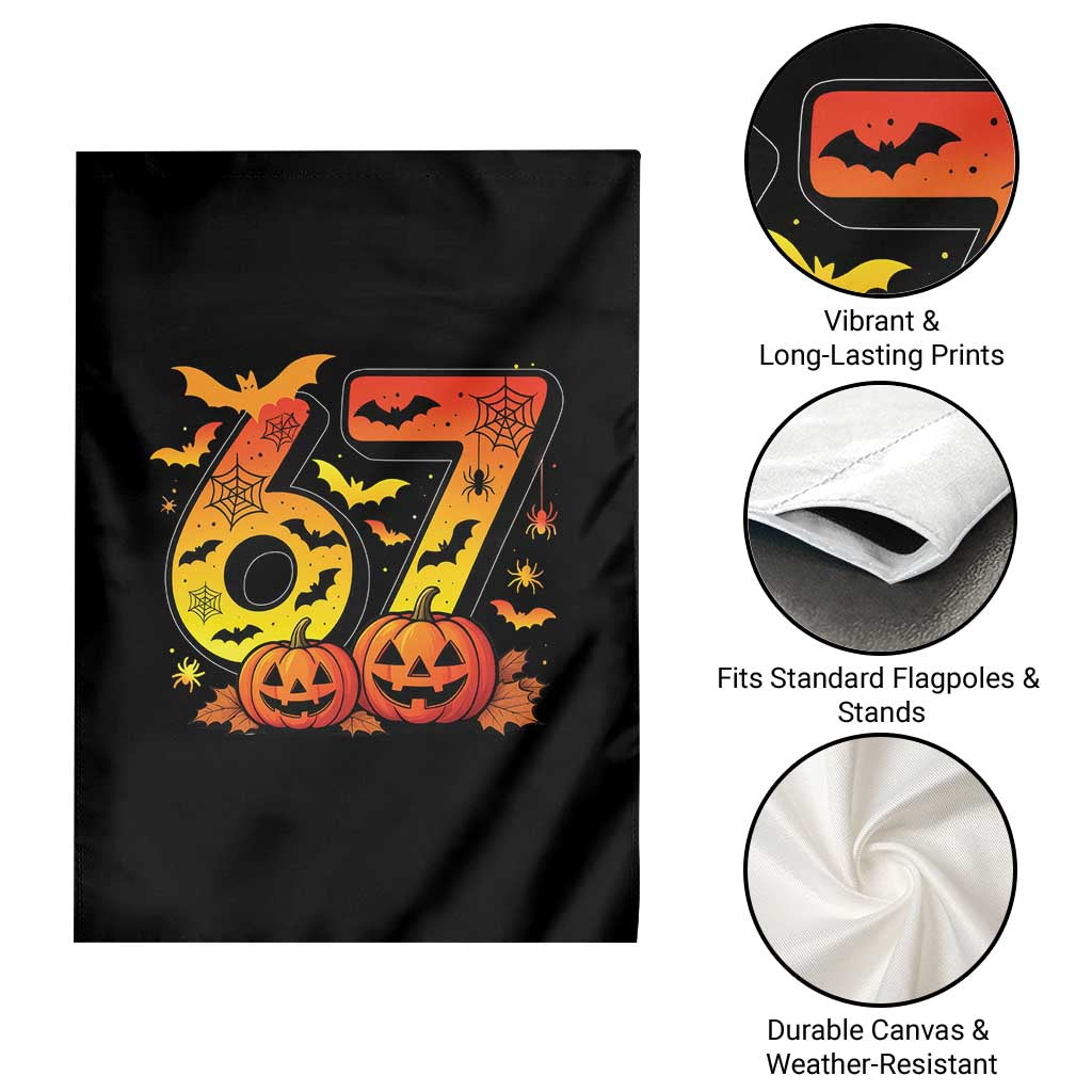 Funny 67 Halloween Garden Flag Spooky Six Seven Meme Gen Alpha Slang - Wonder Print Shop
