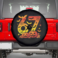 Funny 67 Halloween Spare Tire Cover Spooky Six Seven Meme Gen Alpha Slang - Wonder Print Shop